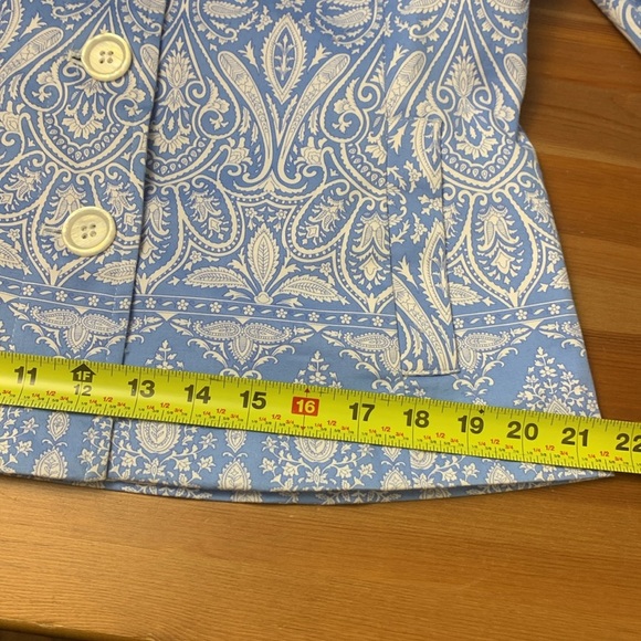 Tabi Vintage Lined Blazer, Pockets, Quality Construction, Pale Blue w White - Picture 9 of 16